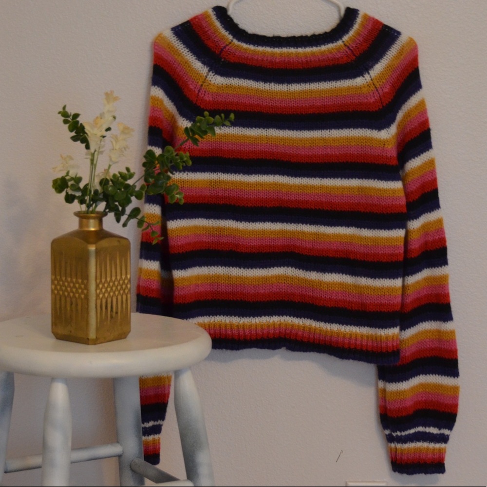 Vibrant scoop neck sweater